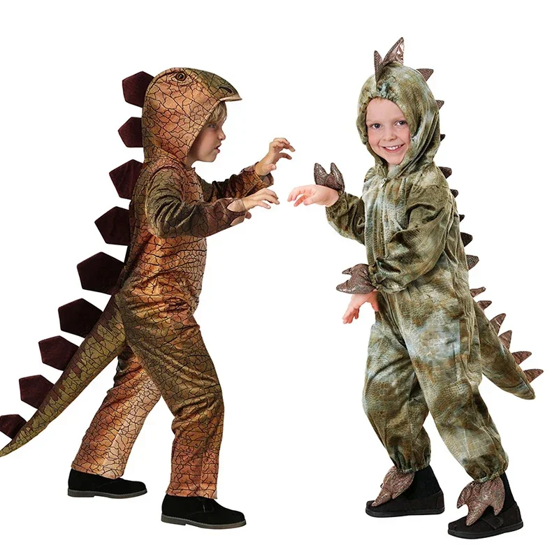 Disfraces de dinosaurios de Halloween para niños, monos de Cosplay del mundo del tiranosaurio, trajes de fiesta de escenario para niños, regalos de navidad 2023