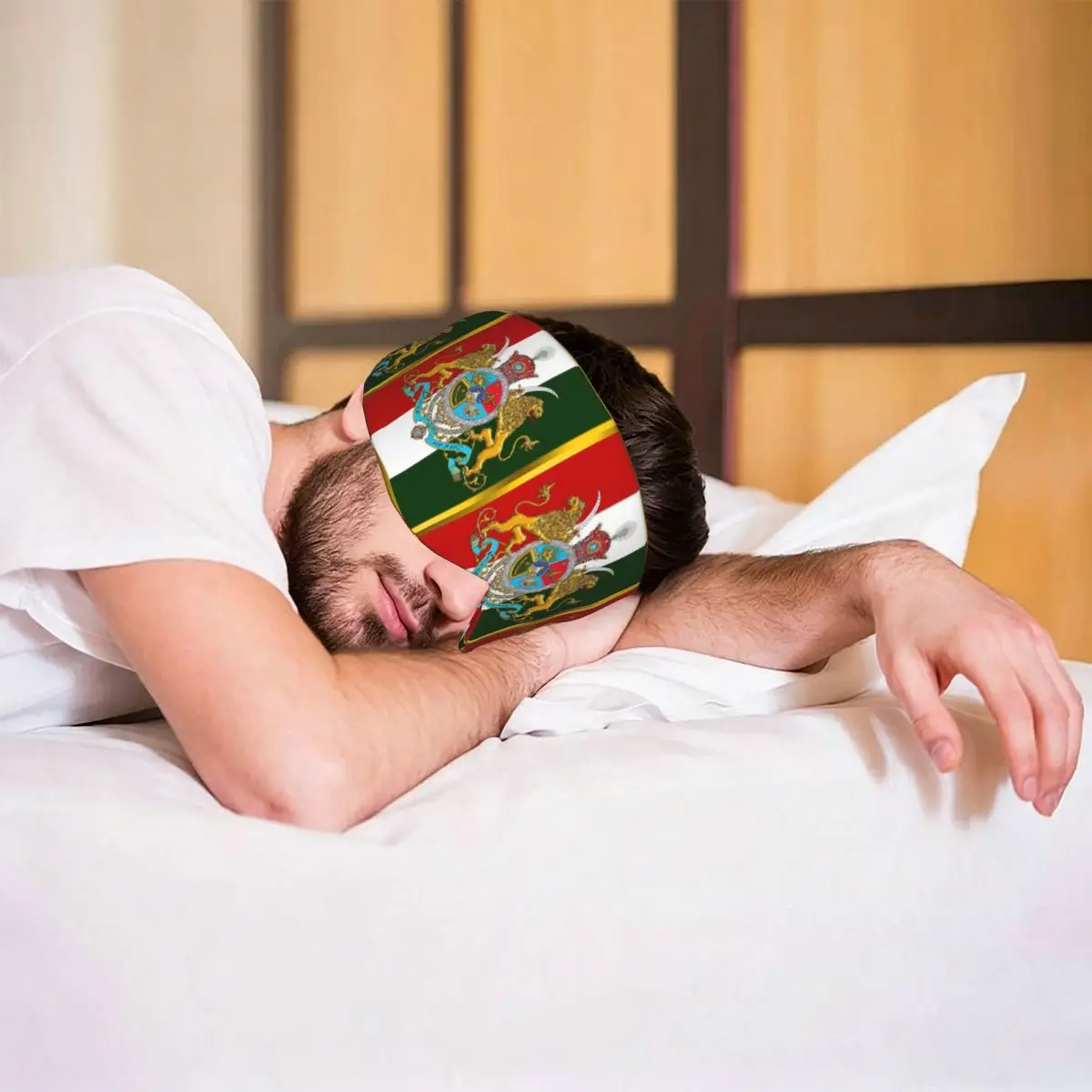 Iran Flag Emblem Persia Sun Lion sleep mask Light Blocking Portable Eye Cover for Girls Boys Home Sleeping Eyeshade eyepatch