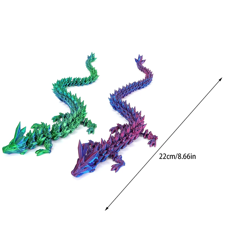 子供のためのドラゴンクリスタルのそわそわおもちゃ,3D印刷された宝石,回転,関節式の卵,誕生日のための完璧なギフト