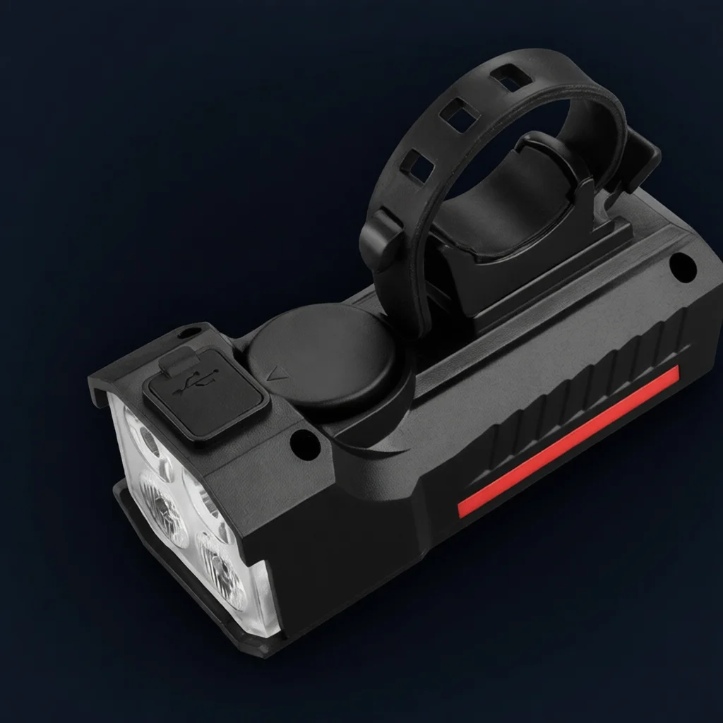 自転車ハンドルバーマウントライト ホーン付き LED充電式ヘ - Cycling Commute Essentials のレビューと価格