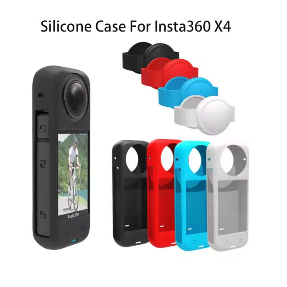 

Silicone Protective Case Cover for Insta360 X4 with Lens Cap Soft Protective Sleeve Body Cover for Insta 360 X4 Accessories