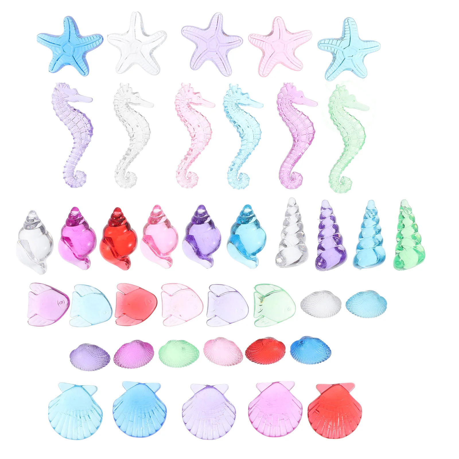 

100 Pcs Plastic Shell Toys Animal Artificial Marine Decor Diamond Fish Tank Landscape Child