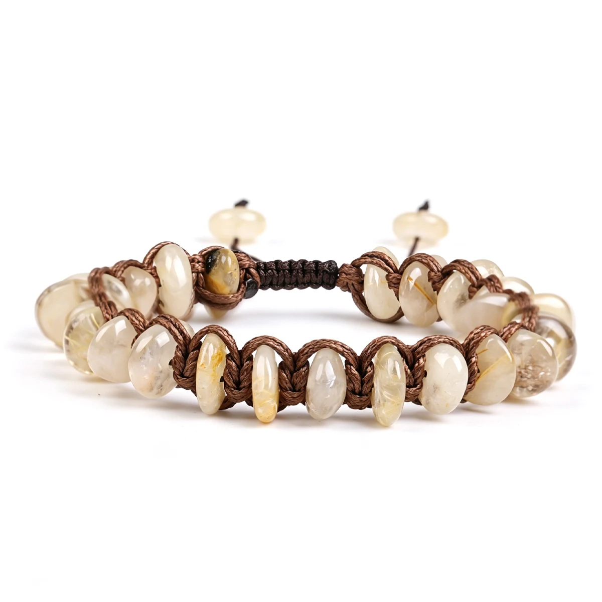 Herren-Armband aus Natürlichen Edelsteinen: Energiestein Tigerauge, Obsidian, Gelber Kristall, Handgefertigter Männerschmuck als Geschenk – Detail 13
