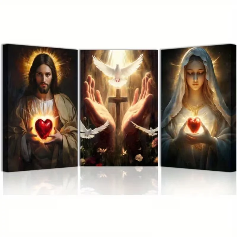 

Алмазная мозаика DIY алмазная живопись Дева Мария, вышивка священным сердцем 5D полный квадратный круглый горный хрусталь набор для вышивки крестом