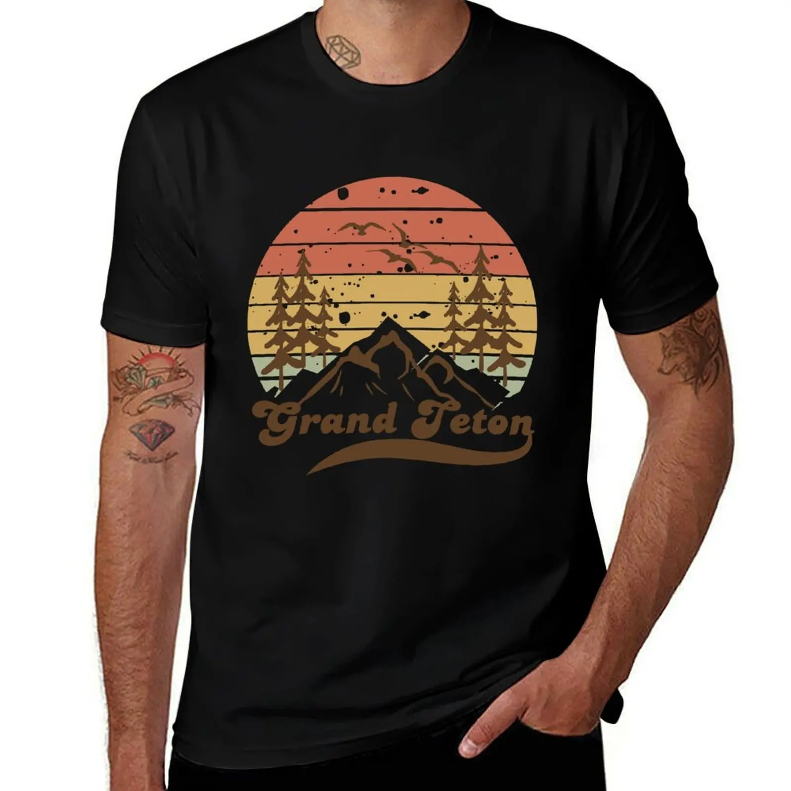 

Grand Teton National State Park T-Shirt Sticker T-Shirt summer top football t shirt anime t shirts summer tops clothing for men