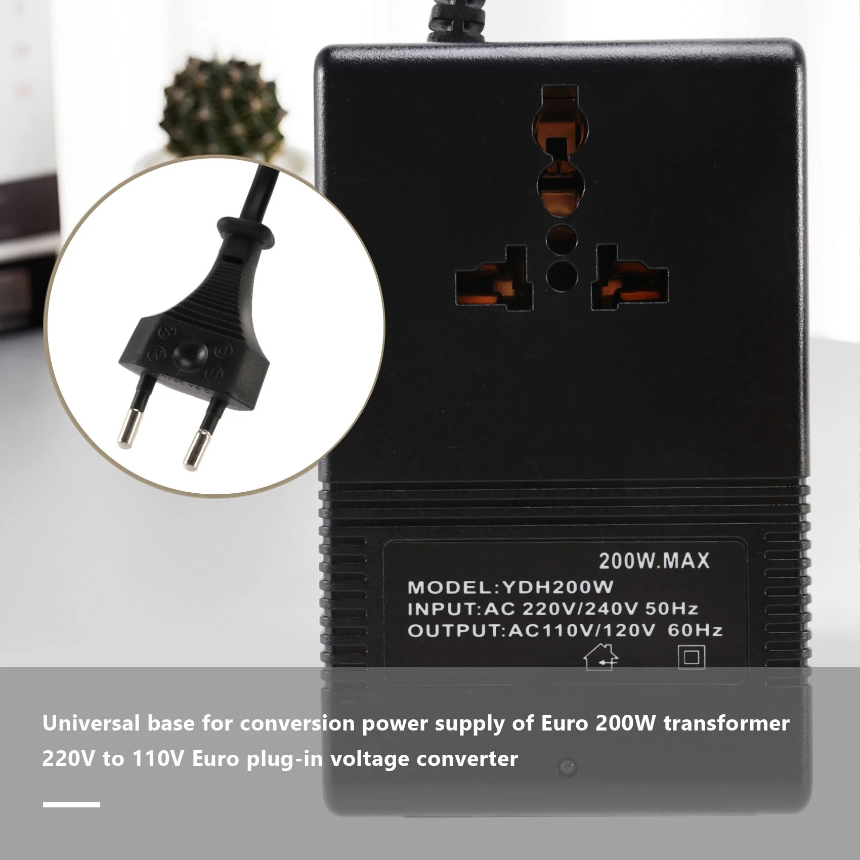 ABMF-200W Conversor de Tensão Transformador Step Down 220V para 110V AC Step Down Conversor de Transformador de Tensão de Viagem