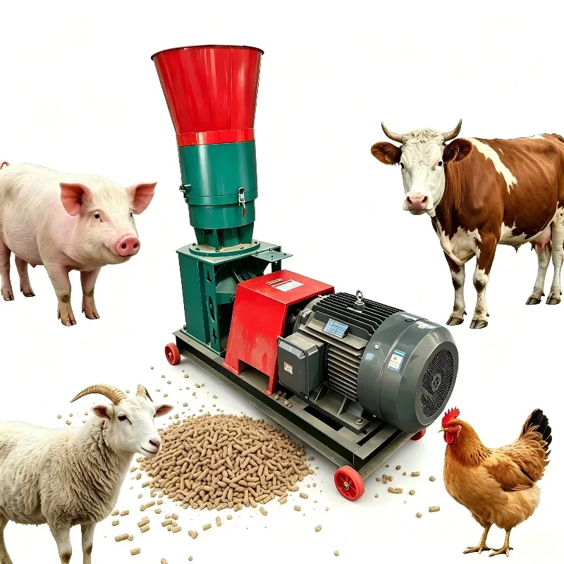 1T/H Ring Die Feed Pellet Mill Poultry Cattle Fish Animal Feed Making Machine 2-12mm Pellet Sale Support Custom