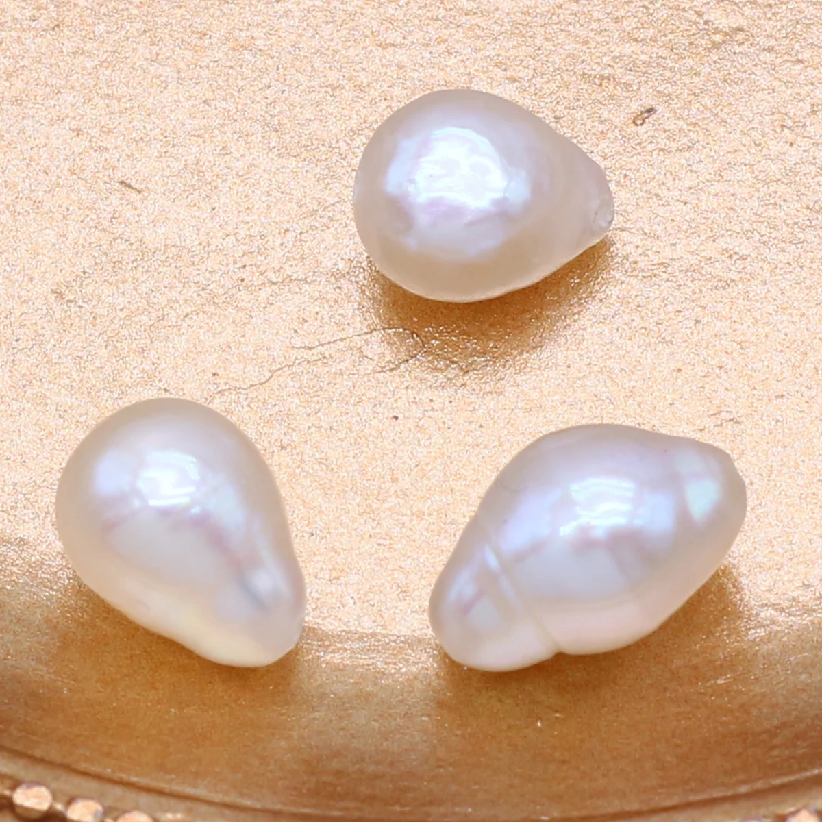 Perle barocche d'acqua dolce naturali perline irregolari rotonde distanziate perline allentate per gioielli che fanno accessori per bracciali collana fai da te