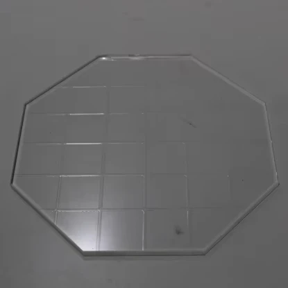 

High-quality transparent square quartz panels, fused with grooved glass, including cutting services