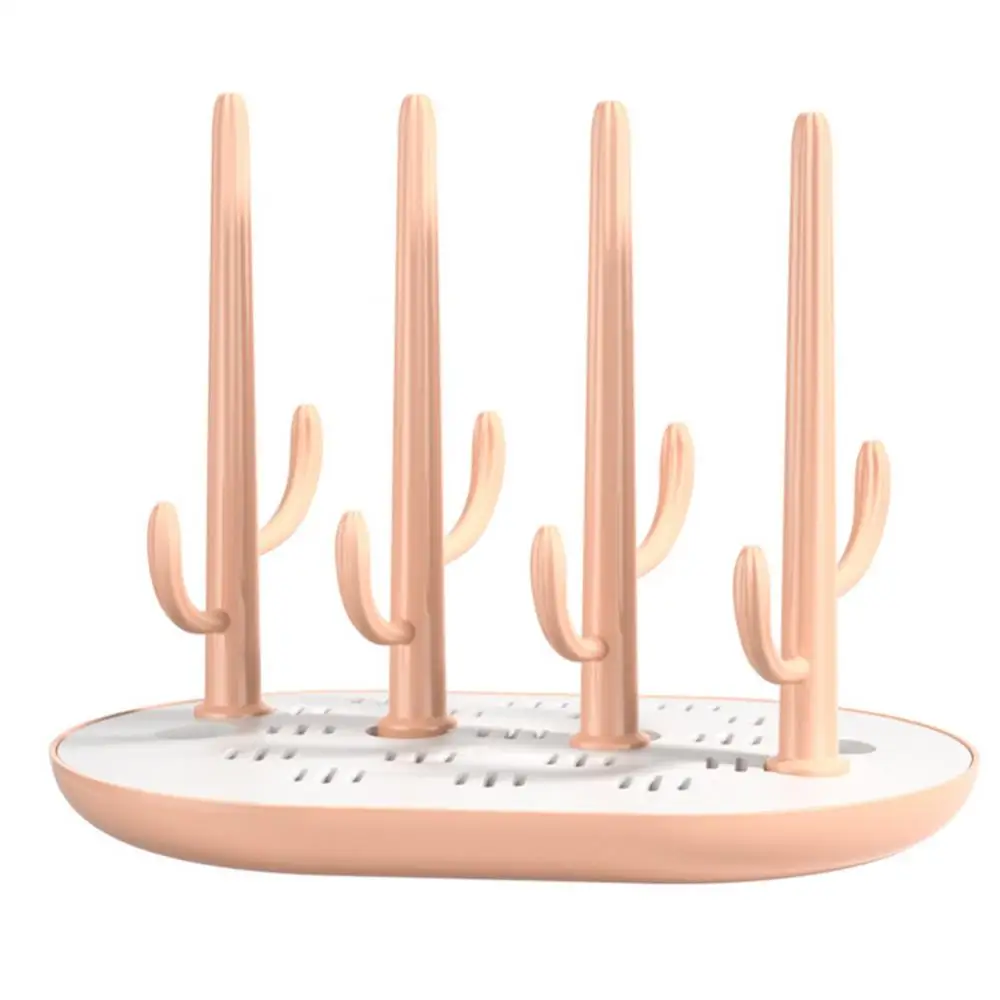 Cute Baby Bottle Drying Rack Solid Color Baby Feeding Bottle Drain Rack Baby Bottle Holder Feeding Stuff