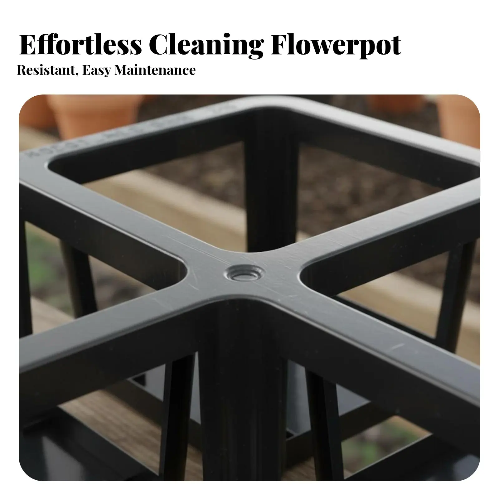 

6-Hole Flower Pot Rack Sturdy-Duty 6-Compartment Pot Holder Plastic Cactus Tray Space-Saving Sprout Beginner Tray Practical