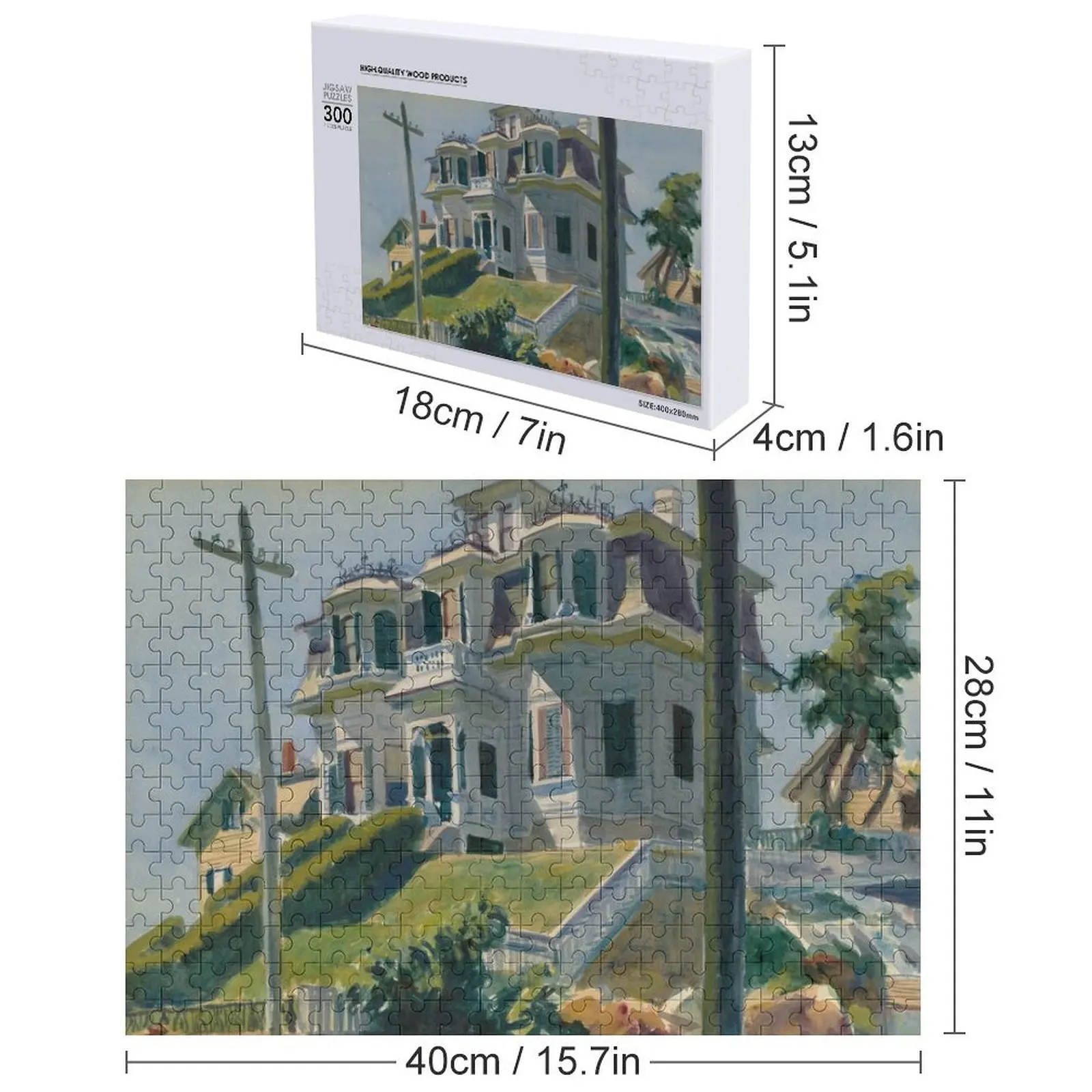 Tramoggia di Edward. La casa di Haskell, 1924. Puzzle personalizzato per bambini giocattolo per bambini personalizzato con puzzle fotografico