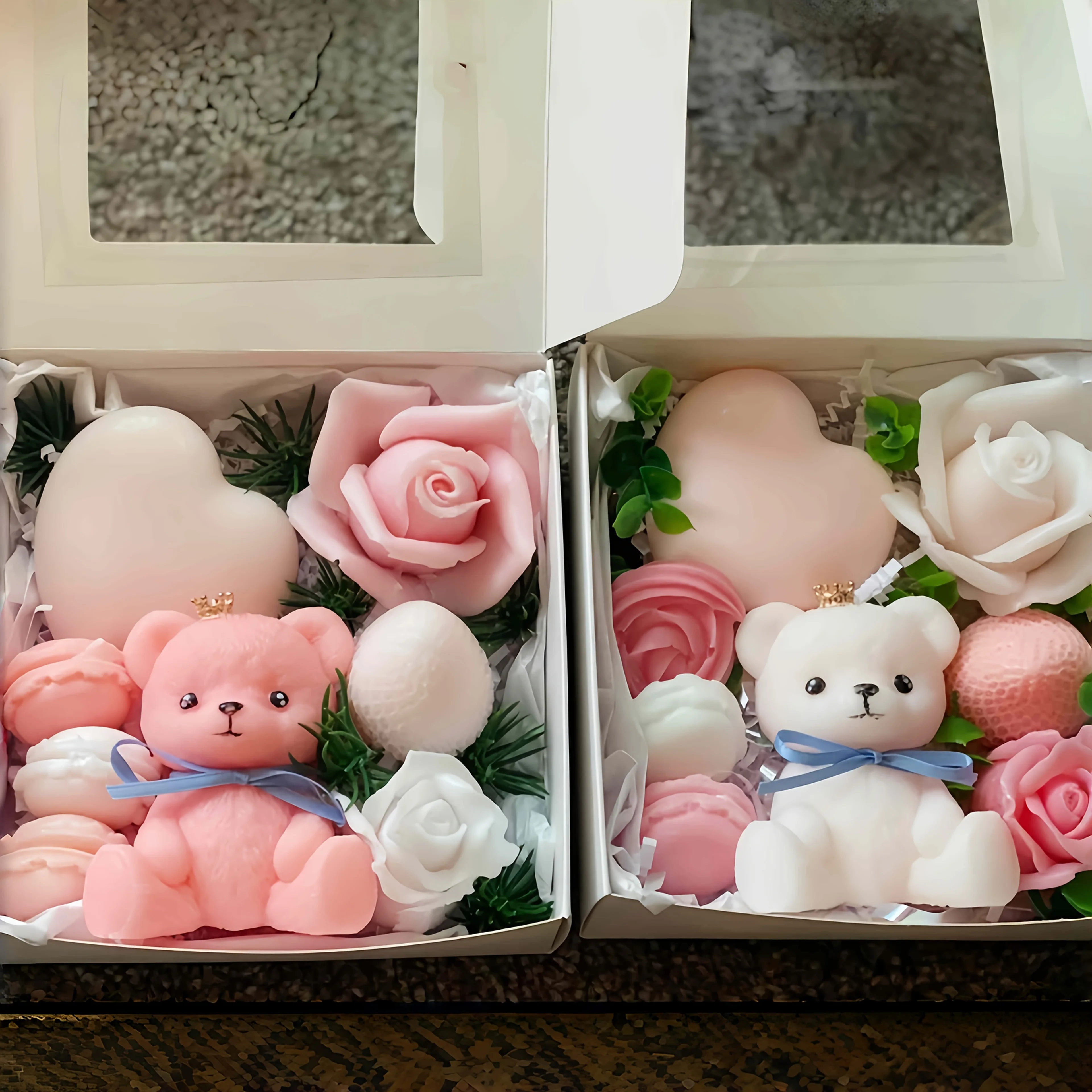 2pcs Teddy Bear Silicone Mold Set for Animal Soap, Resin Crafts, Plaster & Candle Making, Handmade Home Decor Gifts