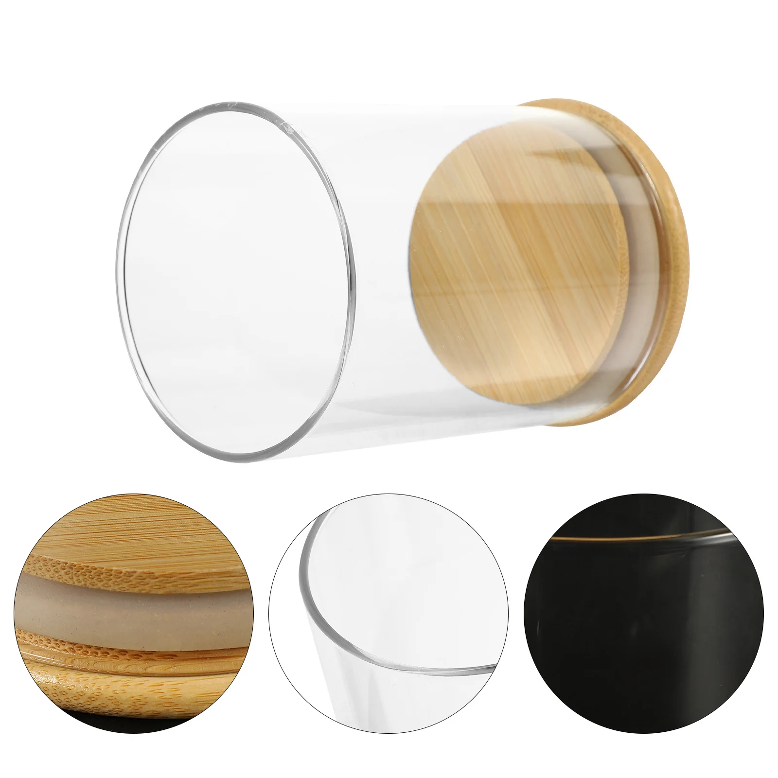 

1Set Glass Chimney for Clear Candleholder with Base Windproof Household Decorative Glass Shades for DIY