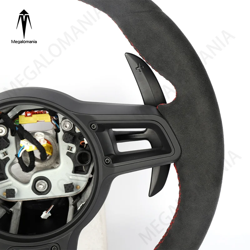 Custom Alcantara Led Carbon Fiber Steering Wheel for Porsche 911.2 971 959 718 Macan 971 Taycan Cayman Racing Wheel Convertible view 5