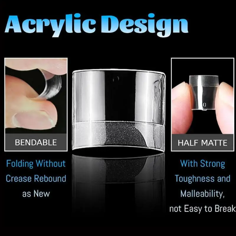 120/240 قطعة أطراف أظافر وهمية شفافة نصف غطاء أظافر للباديكير مربع اضغط على أظافر القدم للنساء صالونات الأظافر لتقوم بها بنفسك