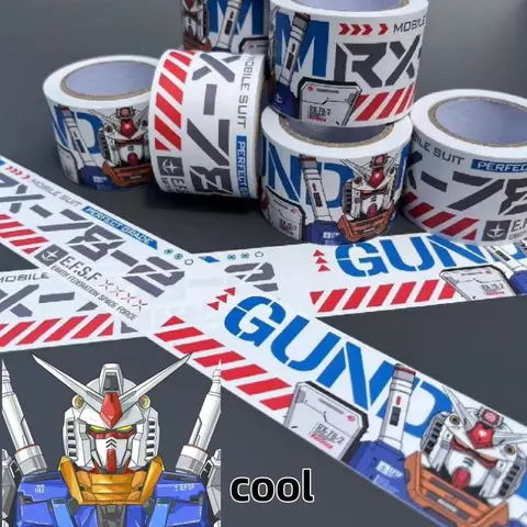 Residue-Free Gundam RX78 Waterproof Sticker & Decorative Tape for Desktops, Figurine Shelves, Bicycles, and Aquariums