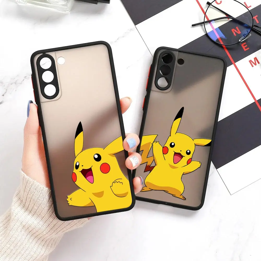 

Anime S23 Ultra Case For Samsung Galaxy S24 S22 Ultra Case S23 5G Cover S21 S20 Plus FE S10 S24 Matte Clear Cover Pikachu Gengar