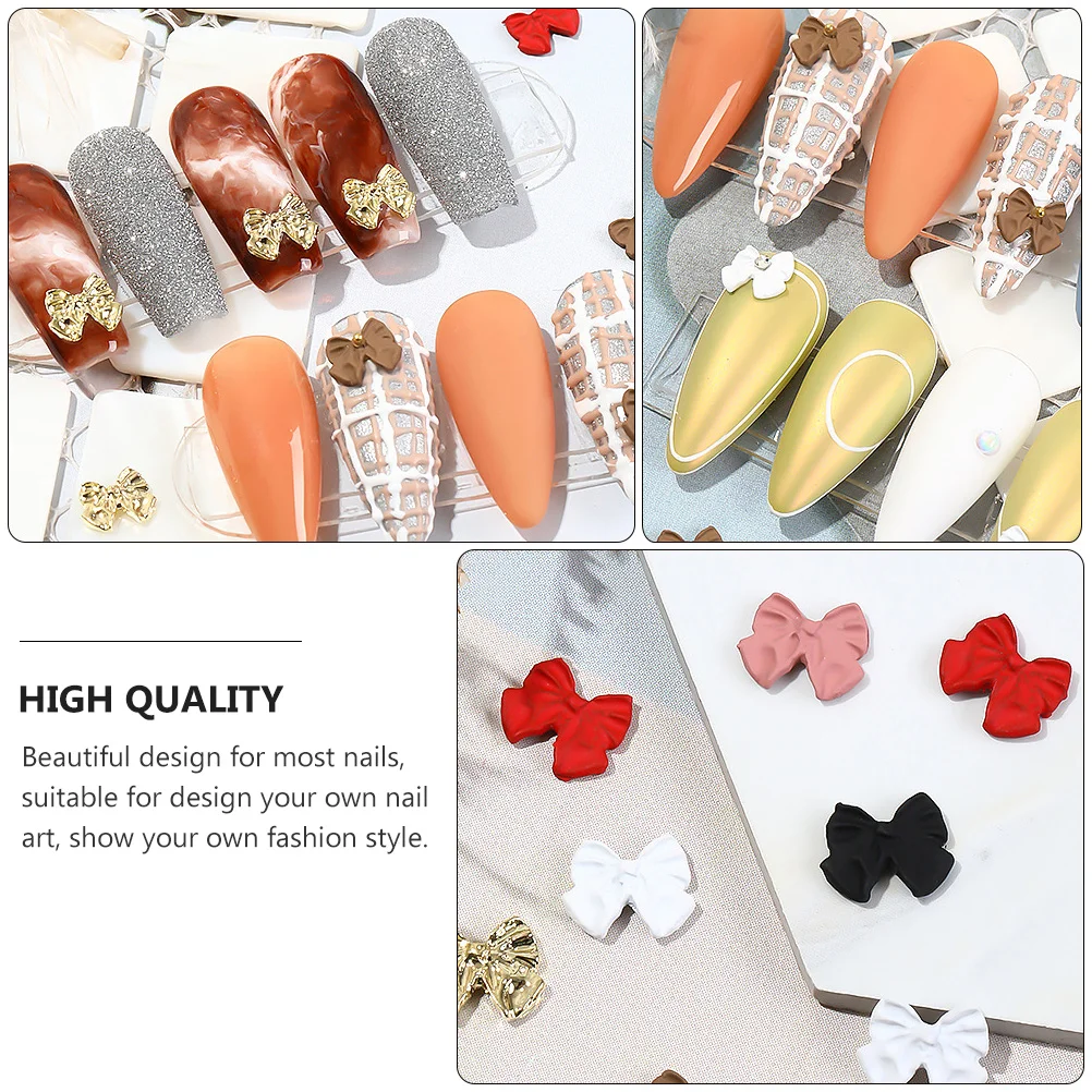 

35pcs Bowknot Nail Beauty Adornment Nail Art Supplies DIY naments Matte Decor Manicure Fingertip Adornment Stylish
