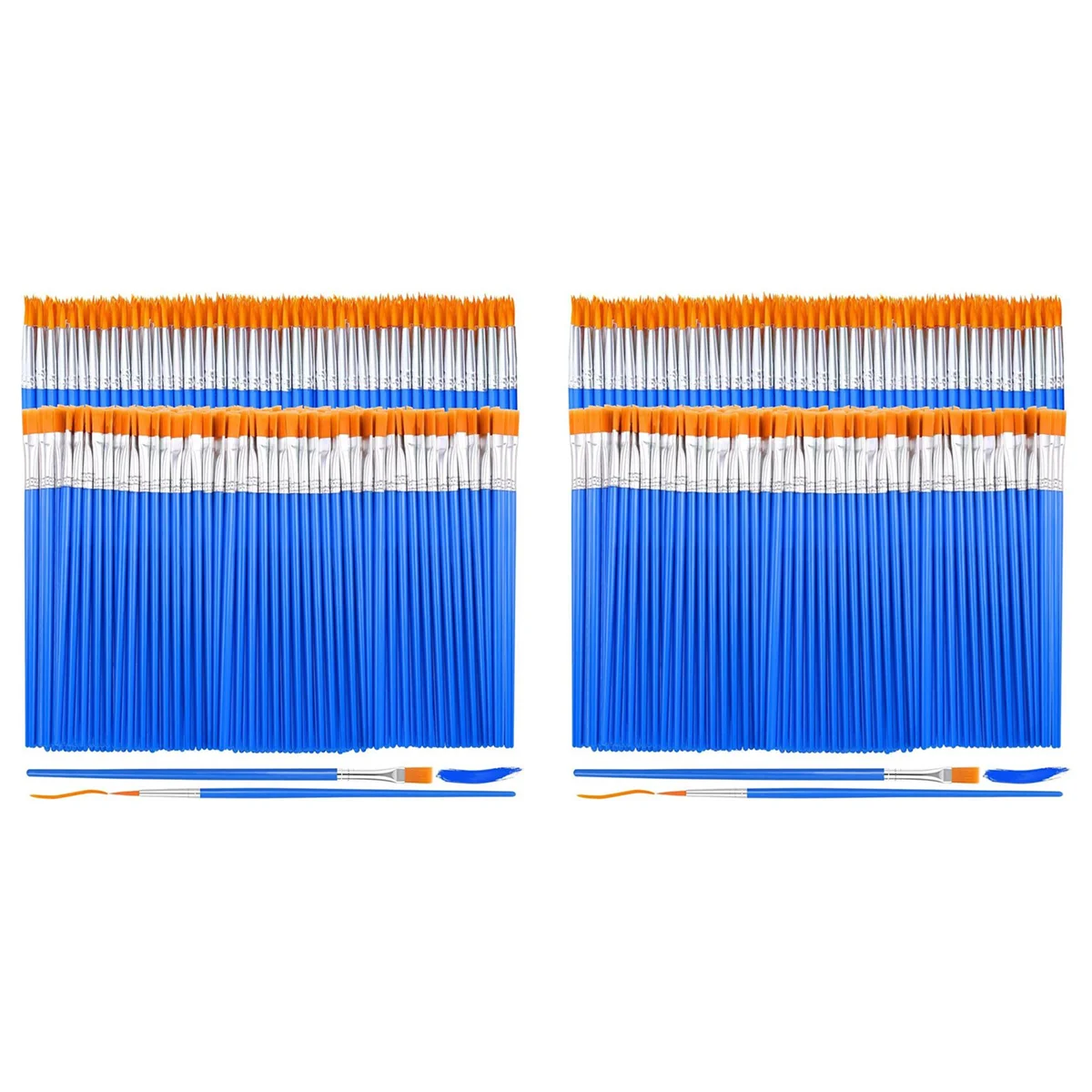 2025+ 480Pcs Small Paint Brush,Flat Fine Tip Artist Paint Brushes,Craft Paint Brushes for Kids Oil Watercolor Canvas Painting