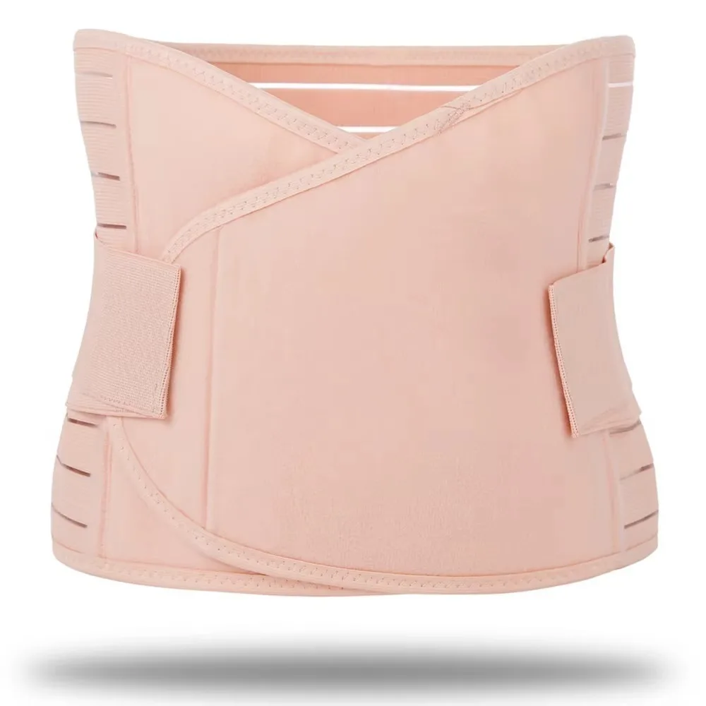 Memory Soft Rubber Bone Corset Postpartum Breathable High Fit Belly Band Adjustable Pregnant Tummy Belly Belt Wrap for Women