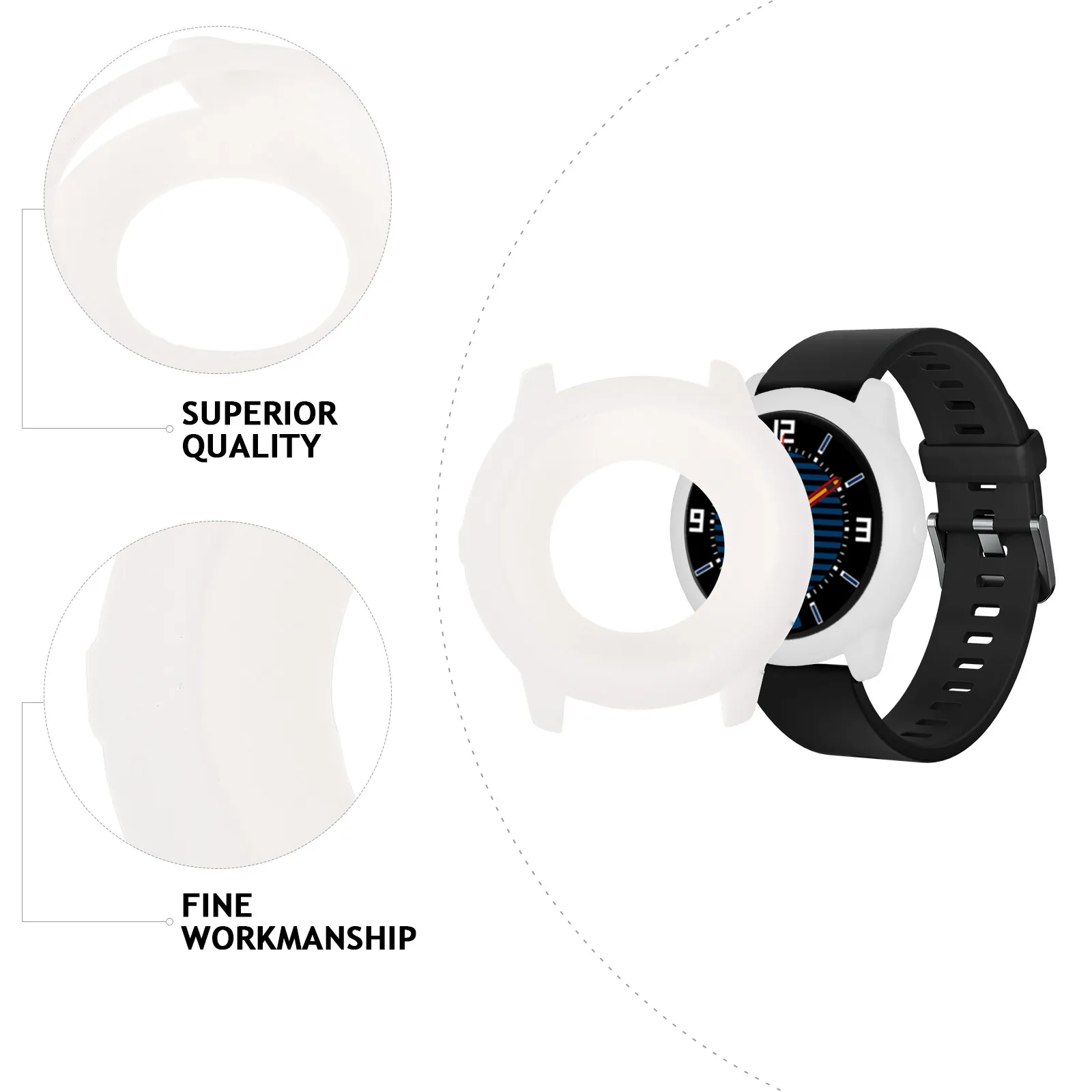 1Pcs Silicone Watch Protective Case Shockproof Anti-Fall Cover Compatible for Xiaomi Smartwatch Accessories Multi-Color