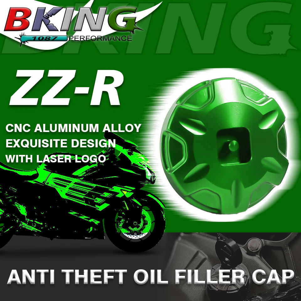 Newest Tamper Resistant Anti theft Engine Oil Filler Cap Plug Cover For KAWASAKI ZZR 250 400 600 1100 1100D 1200 1400 ZZR1400