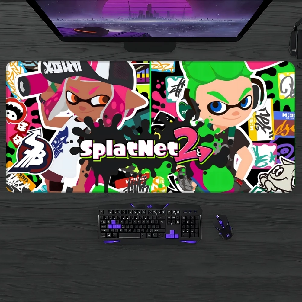 

Cartoon Splatoons Mouse Pad Gamer Pc Gaming Accessories Rubber Mat XXL Deskmat Mats Keyboard Cabinet Mause Laptops
