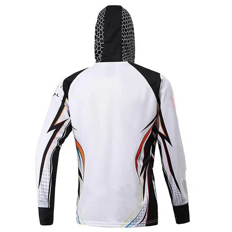 Long Sleeve UV Protection With Hoodie Waterproof Fishing Hoodie  Sublimation Fishing Wear Digital Printing Shirts