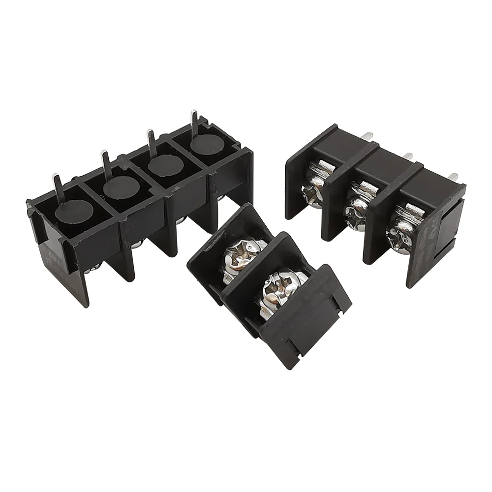 10Pcs Black KF7.62 2P 3P 4Pin 7.62mm Pitch PCB Screw Terminal Block Connector Straight Needle Spliceable 7.62mm Screw Terminals