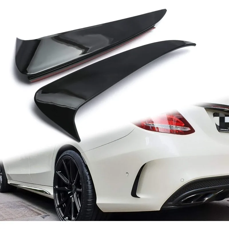 Exterior Rear Bumper Spoiler Lower Side Air Vent Frame Cover for Mercedes Benz C-Class W205 2015-2018 W/AMG (Sedan Version)