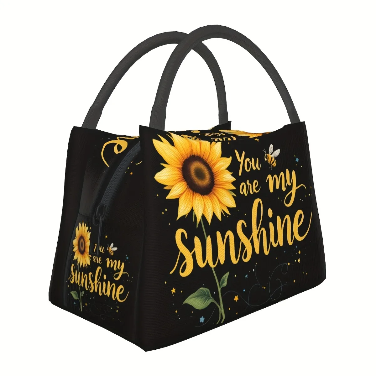 Sunflower Lunch Bag For Woman For Man Adults, Insulated Lunch Tote Lunch Box Container For Work Picnic Or Travel, Beach, Camping