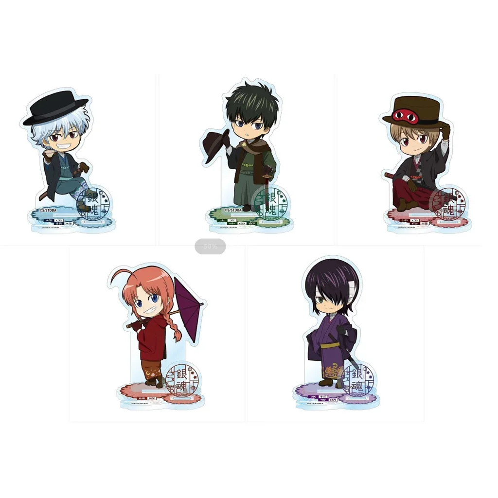 Anime Shimura Shinpachi Acrylic Stand Doll Takasugi Kamui Okita Hijikata Mini Figure Model Plate Cosplay Toy for Gift