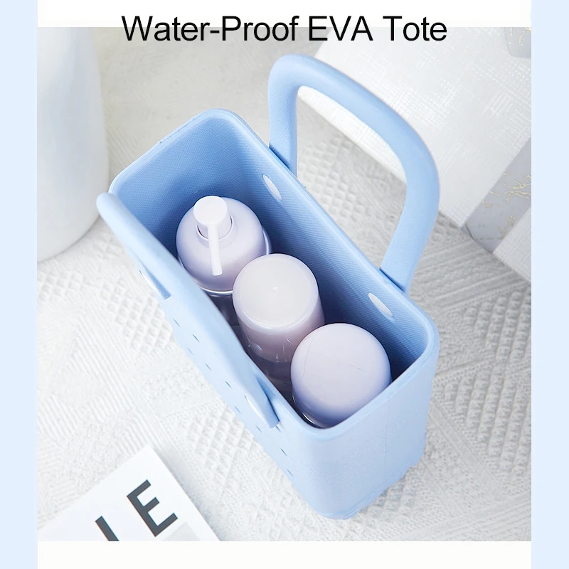 حقيبة يد صغيرة من مادة EVA، حقيبة يد صغيرة مقاومة للماء والرمل، حقيبة عصرية خفيفة الوزن للشاطئ وحمام السباحة وصالة الألعاب الرياضية والسفر وسهلة التنظيف