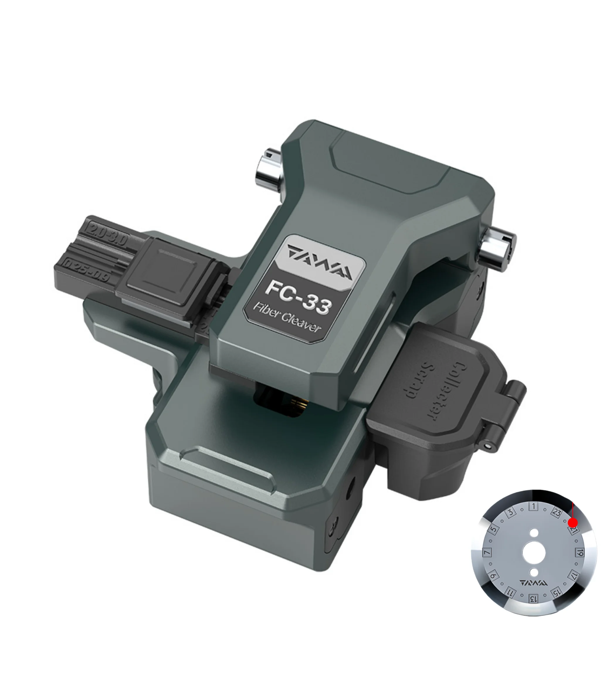 TAWAA FC-33 Glasvezelmes Eénstaps volledig metalen mes met 72000 messen 0,5 ° Hoekige Snelle Koude Connector Eindafwerkingstool voor FTTH
