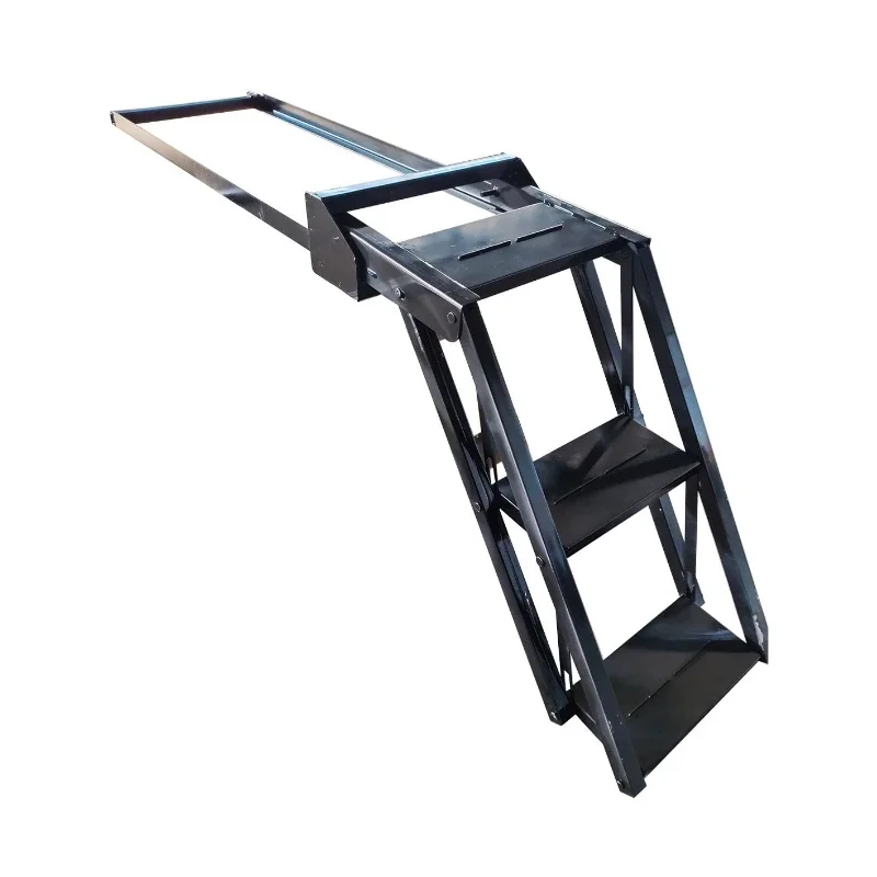 Truck ladder Vehicle folding pull hidden rear step ladder
