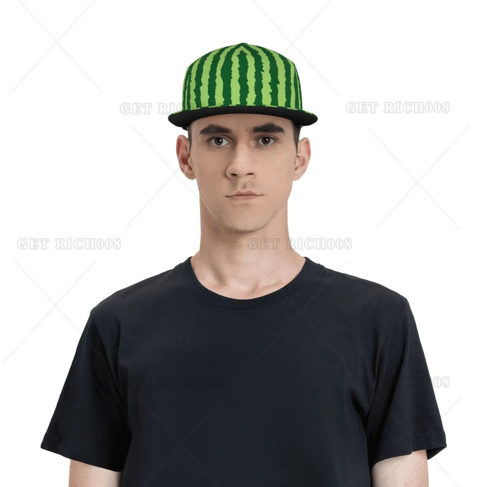 Divertente anguria estate Snapback cappello Hip Hop berretto a tesa piatta Unisex adulti adolescenti regolabile Baseball stampa taglia unica all'aperto