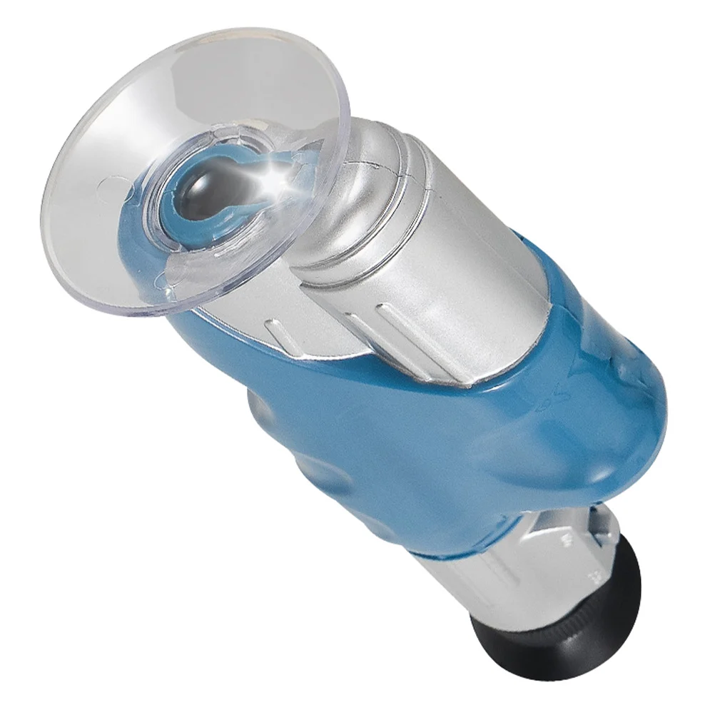 مجهر محمول للأطفال مقاوم للكسر في الهواء الطلق LED مجهر مدمج محمول لاستكشاف القراءة المكبرة #6