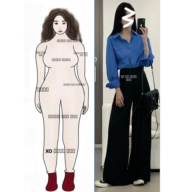 

Весенний женский повседневный комплект из двух предметов большого размера, легкий дышащий длинный топ и брюки на пуговицах с воротником свека