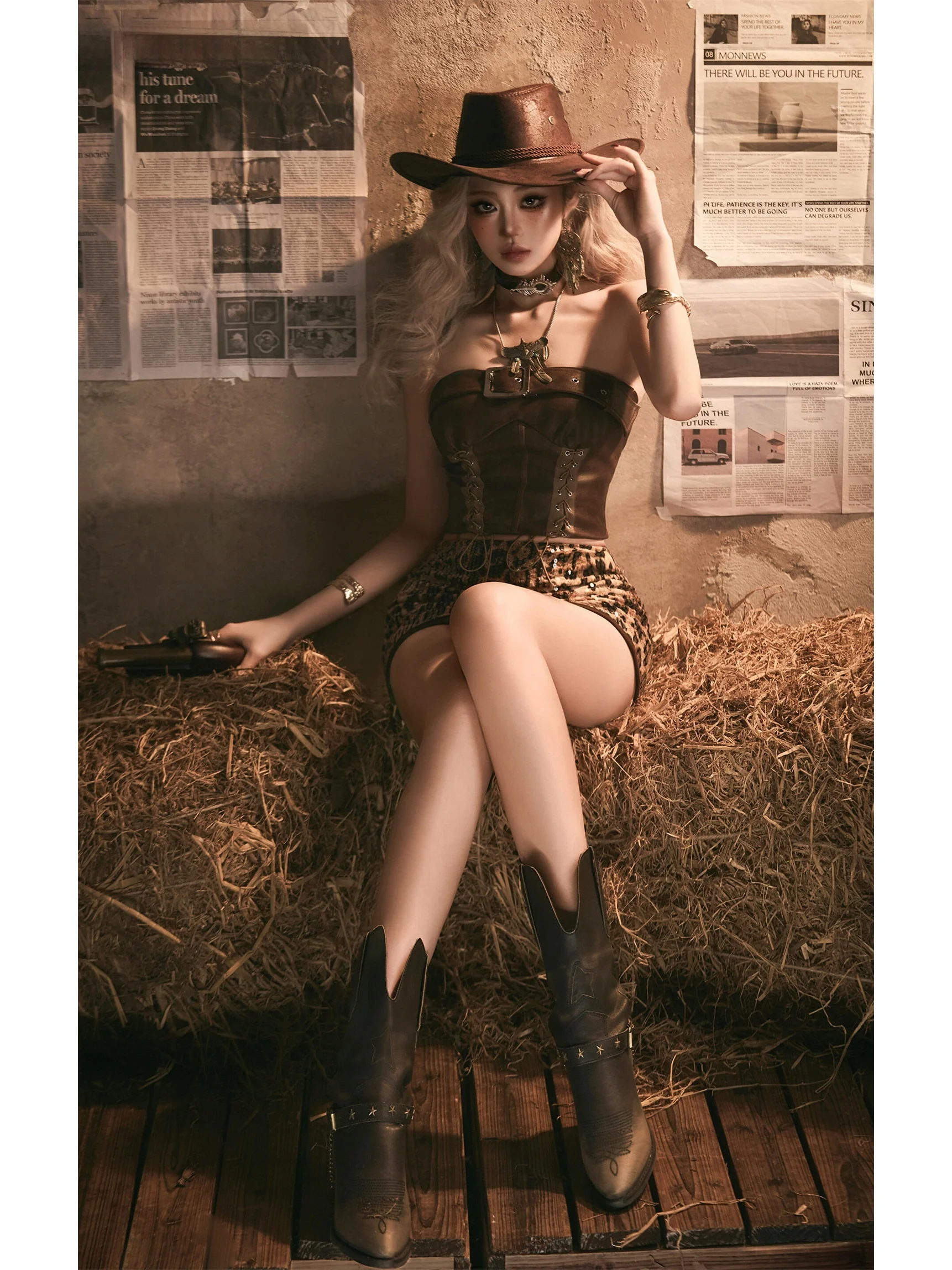 서부 카우보이 테마 패션 아트 사진 스튜디오 순수한 욕 - Ethnic Fashion Studio 리뷰 및 가격