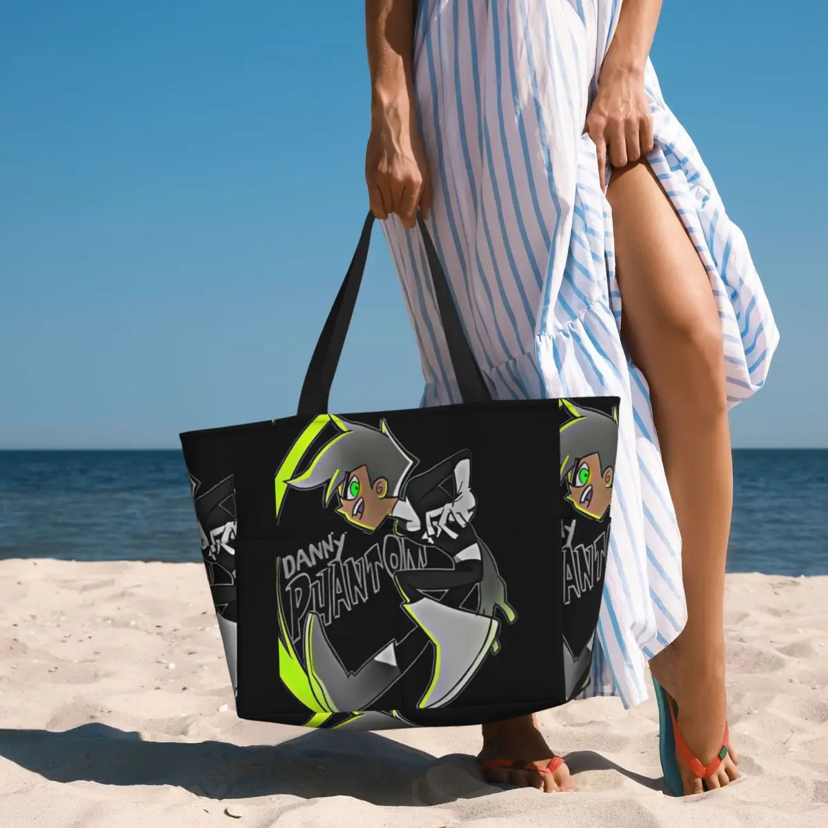 

Пляжная большая сумка Danny Phantom, спортивная сумка для занятий йогой, большая большая сумка, женская дорожная сумка, сумка для фитнеса