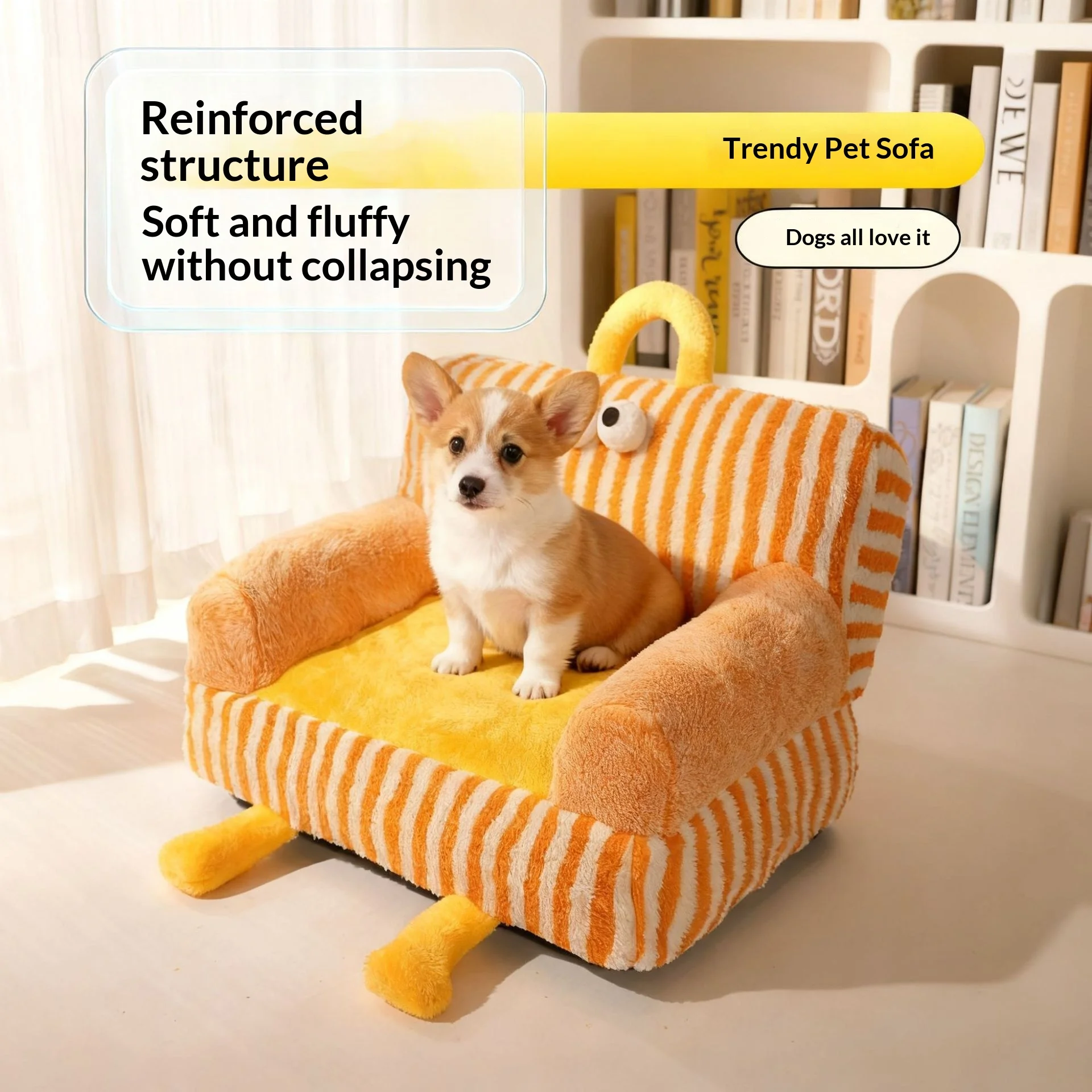 Cama acolchada lavable para perros y gatos, cálida de invierno - imagen 4