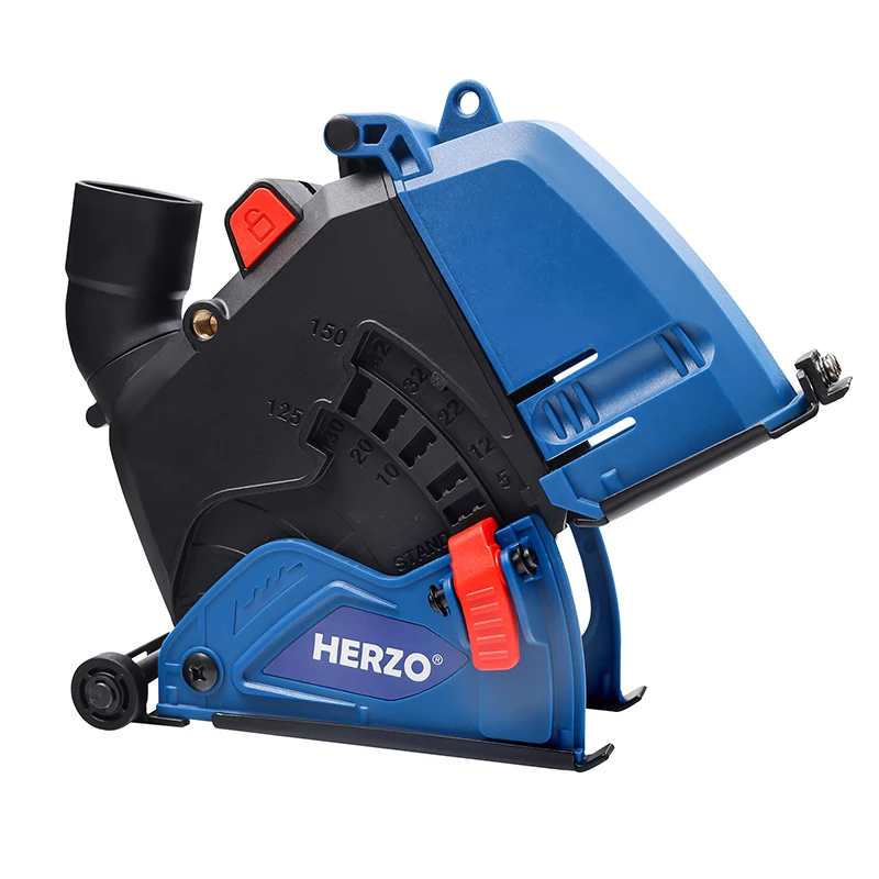 HERZO Cutting Dust Cover For Angle Grinder 125/150MM Dust Collector with Double Blades As Wall Chaser Construction