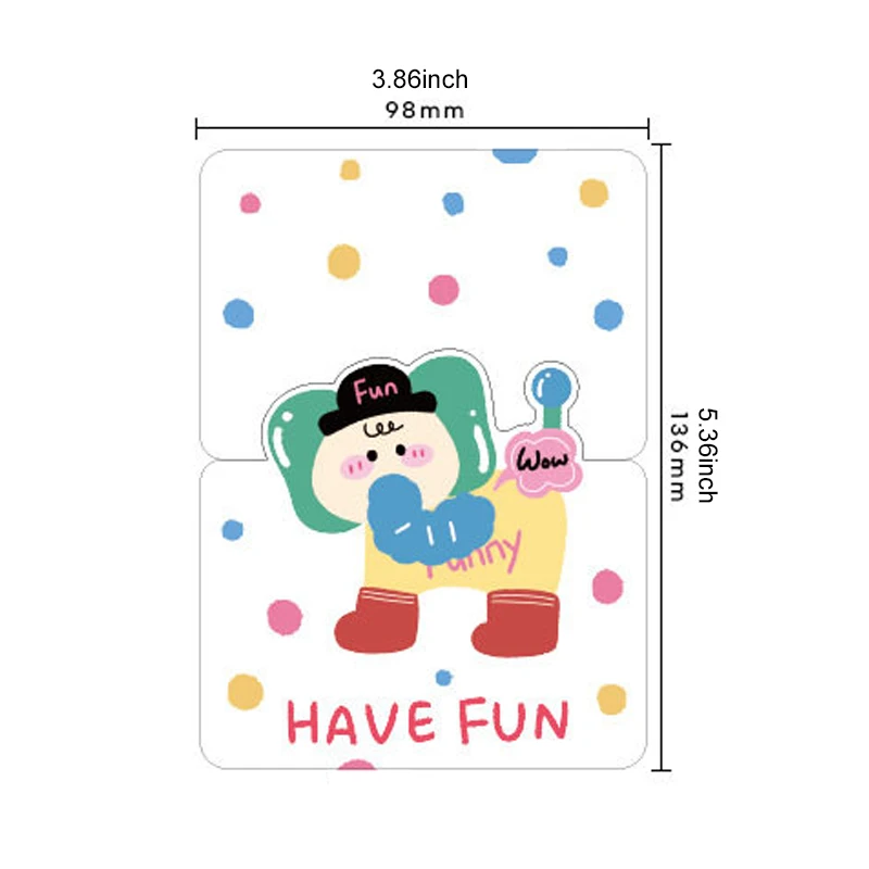 8~24pcs Greeting Card Cartoon Animal Cartoon Postcards Adorable Handmade Birthday Greeting Card Teaching Incentive Supplies TMZ