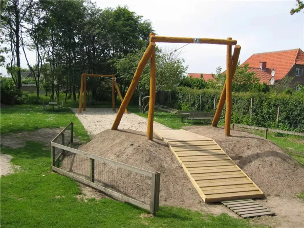 Immagine 6: Set da gioco moderno per bambini: Attrezzatura per zipline con fune e carrucola, Carrello per zipline da esterno
