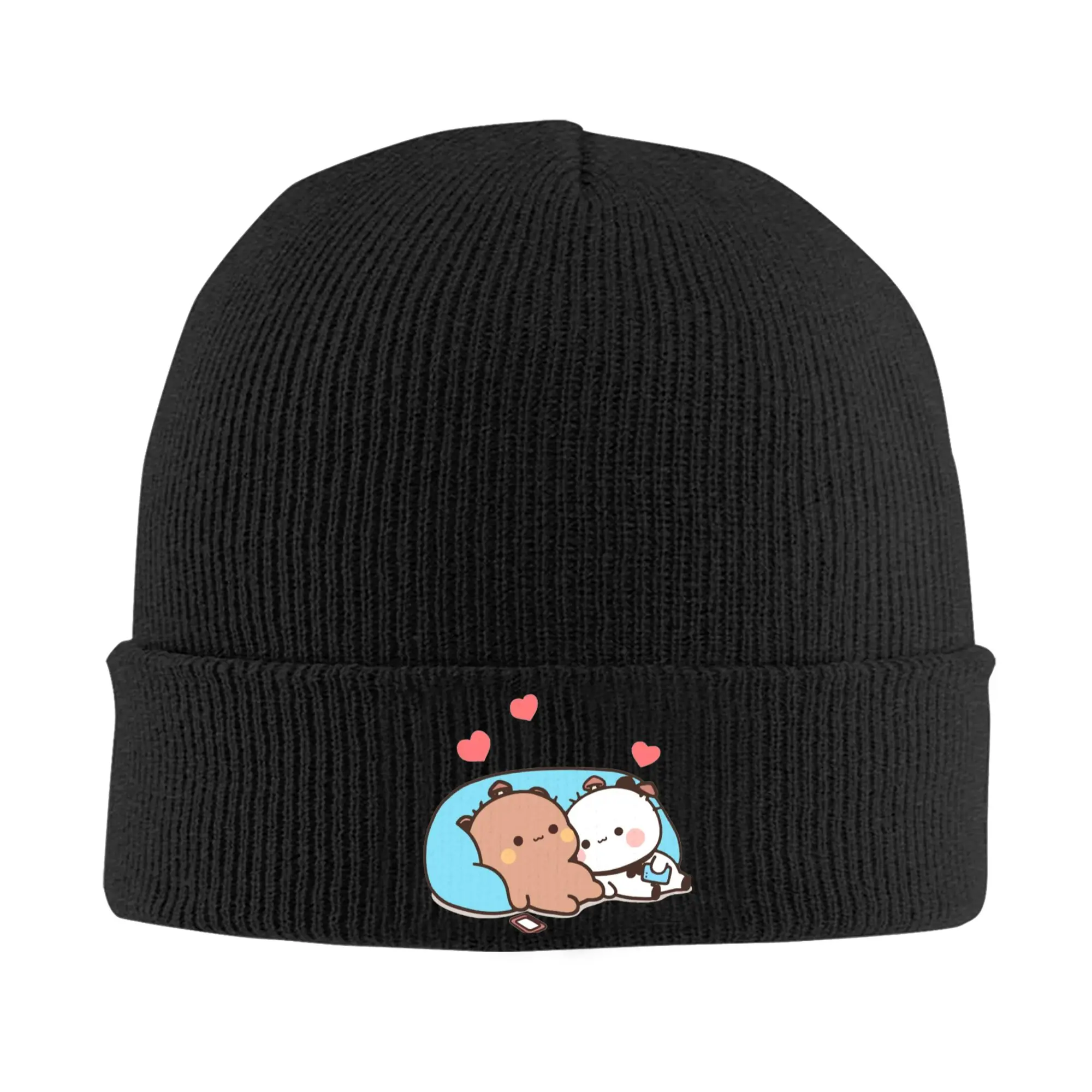 Bear and Panda Knit Hat Beanies Winter Hat Warm Acrylic  Hip-hop Bubu and Dudu Balloon  Caps Men Women Gift,