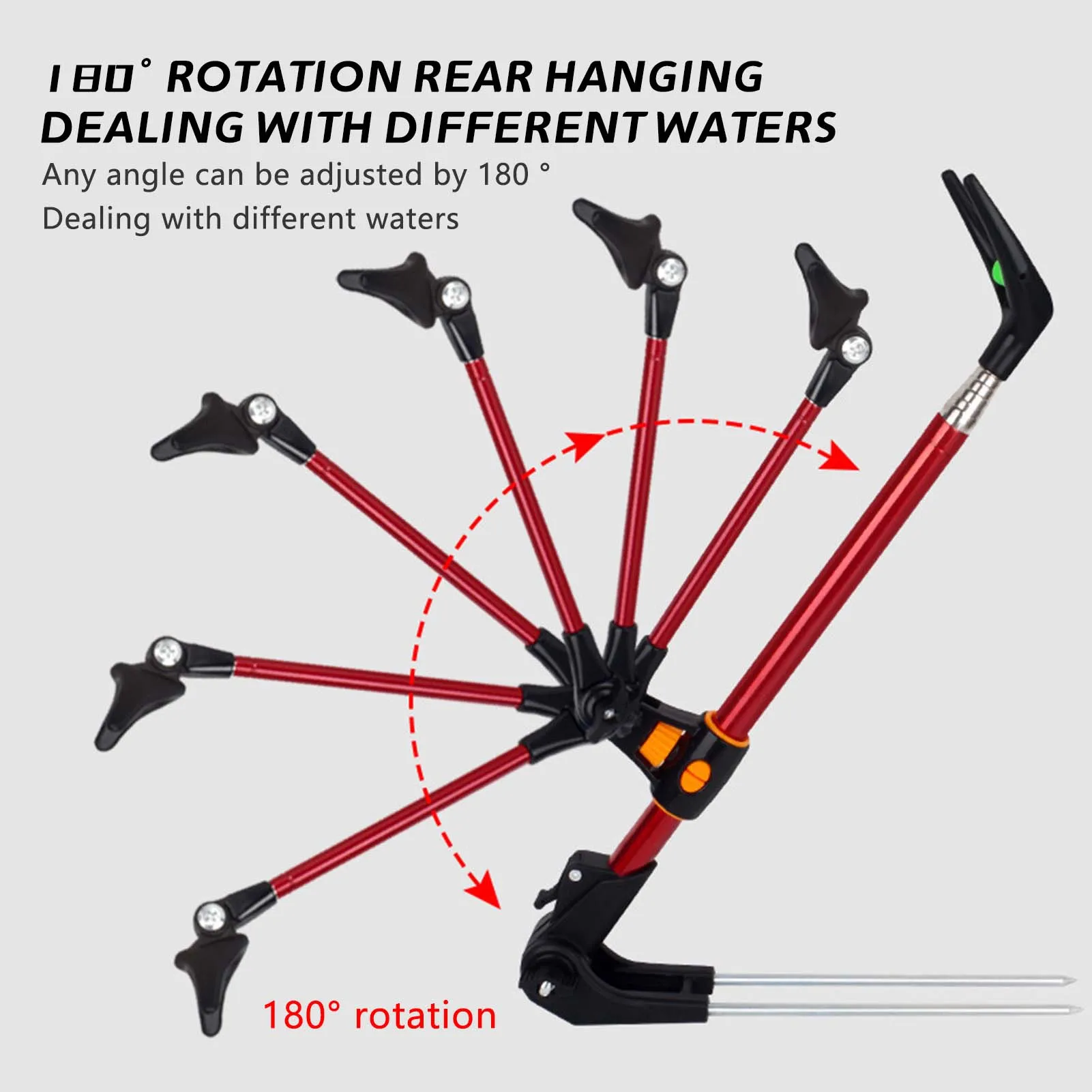 

2.4m Fishing Rod Support Stainless Steel Fishing Rod Bracket Portable Fishing Dual-purpose Turret For Fish Box Sea Pole Hand Rod