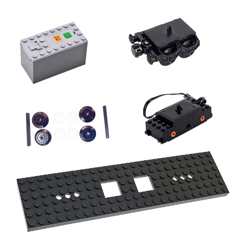 線路ビルディングブロック MOC 電源機能部品モーターバッテリーボックス赤外線速度リモコンレシーバー Legoeds 用
