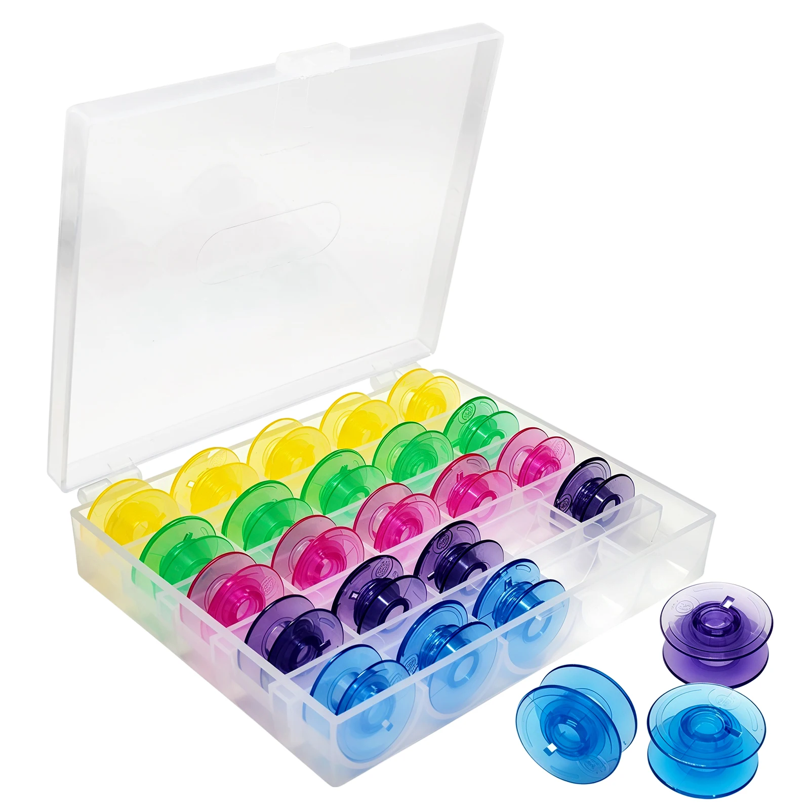 

25Pcs/Box Colorful Bobbins #4123078 for Viking Designer Platinum,Interlude,Rose,Prelude,Daisy 4125615-45,4131825-45 Sewing Parts