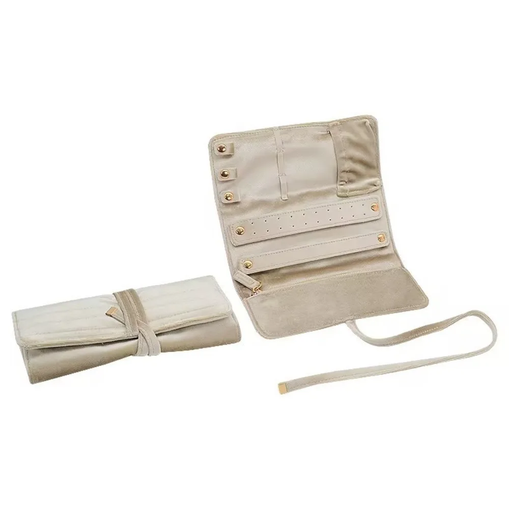 

Lace Up Velvet Jewelry Packing Bag Earrings Large Capacity Jewelry Storage Bag Bracelet Necklace Organizer Velvet Jewelry Holder